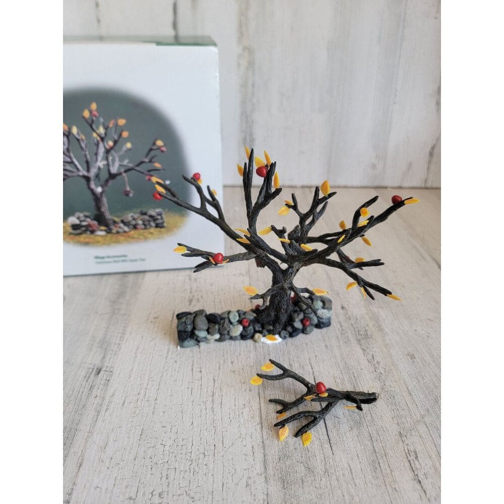 Dept 56 52768 AS IS Fieldstone wall with apple tree Village accessory‎ xmas